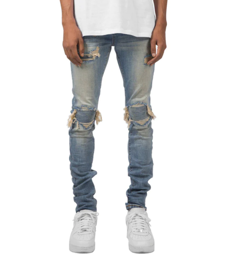 Elevate Your Fashion Game With Our Beggar Style Stacked Jeans Men