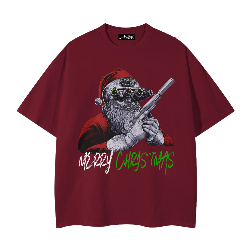 High Street Santa Claus With A Gun T-Shirt