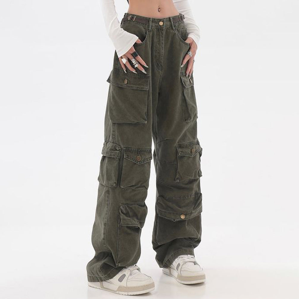 🔥American Street Multi Pocket Baggy Cargo Pants