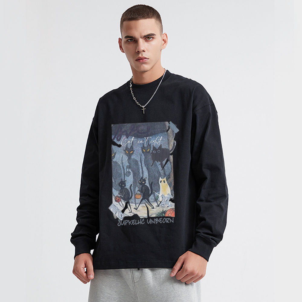 High Street Cat Shadow Ghost Long-Sleeve Shirt
