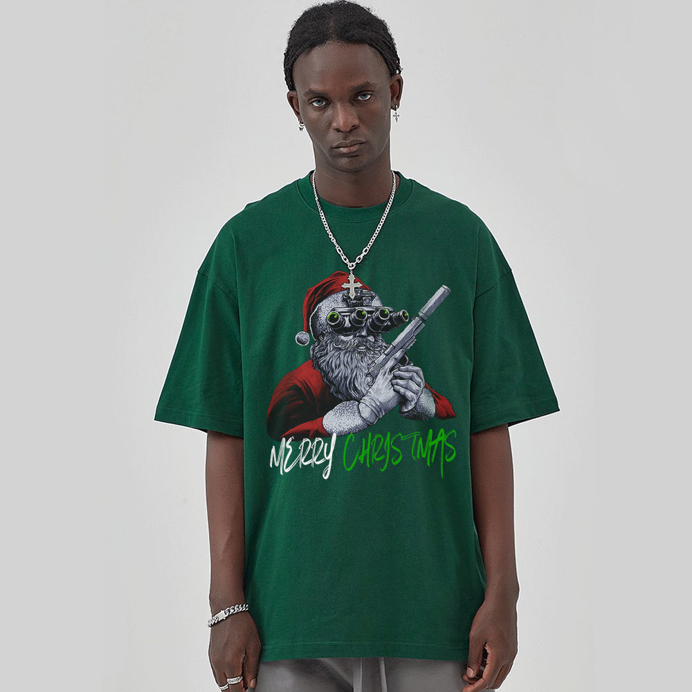 High Street Santa Claus With A Gun T-Shirt