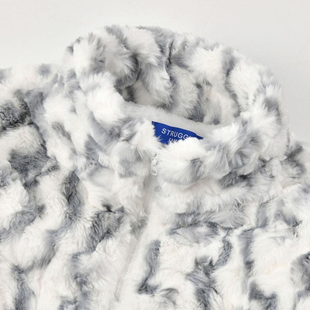 【NOW TREND】Solid Tie-Dyed Sherpa Coat