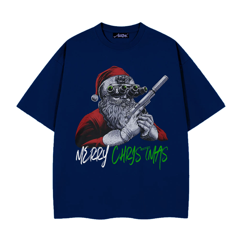 High Street Santa Claus With A Gun T-Shirt