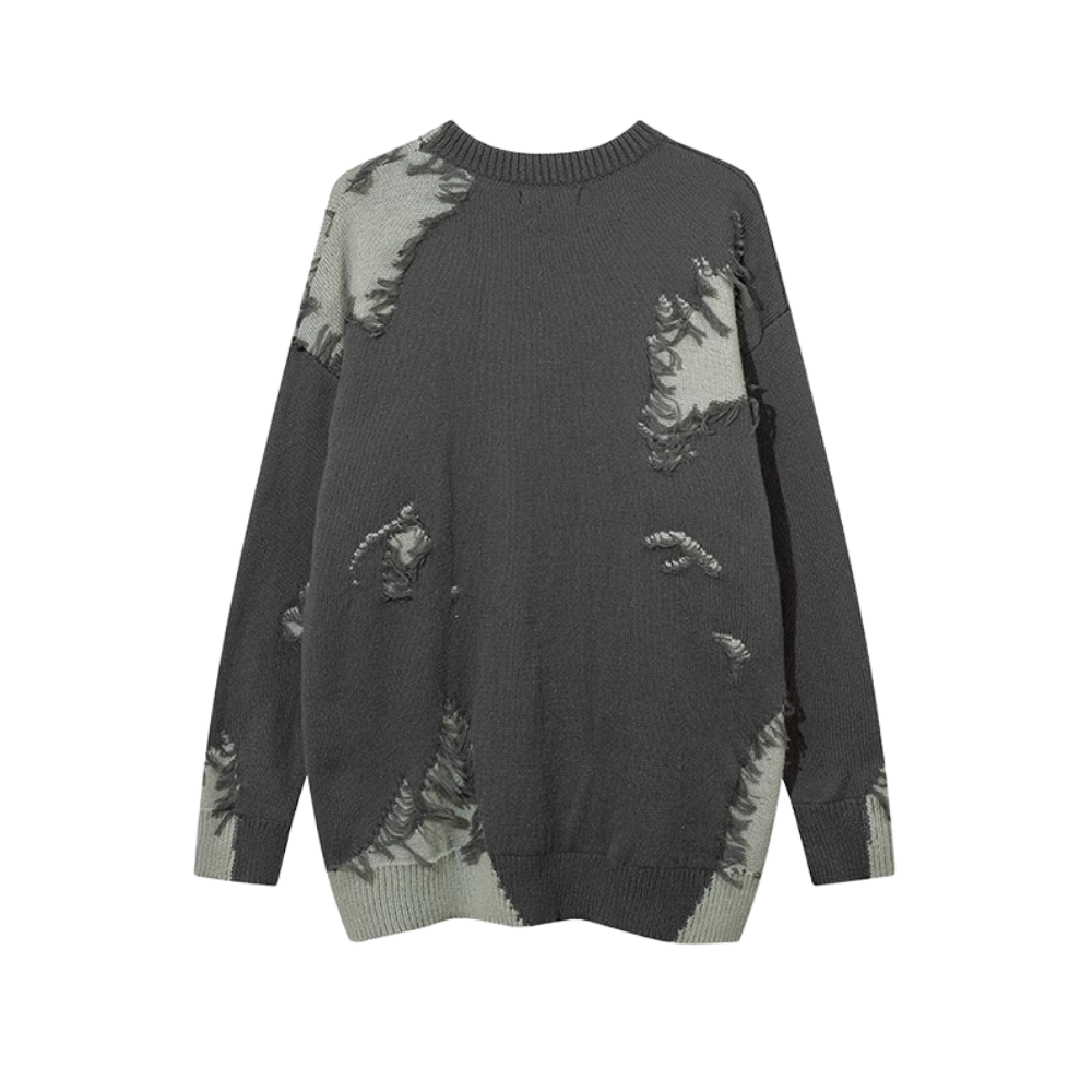 High Street Cross Hole Design Sweater