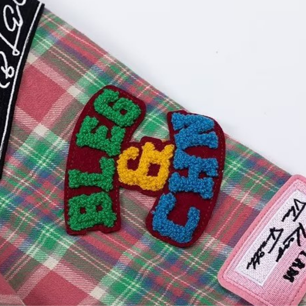 Harajuku Stars Letter Patch Shirt