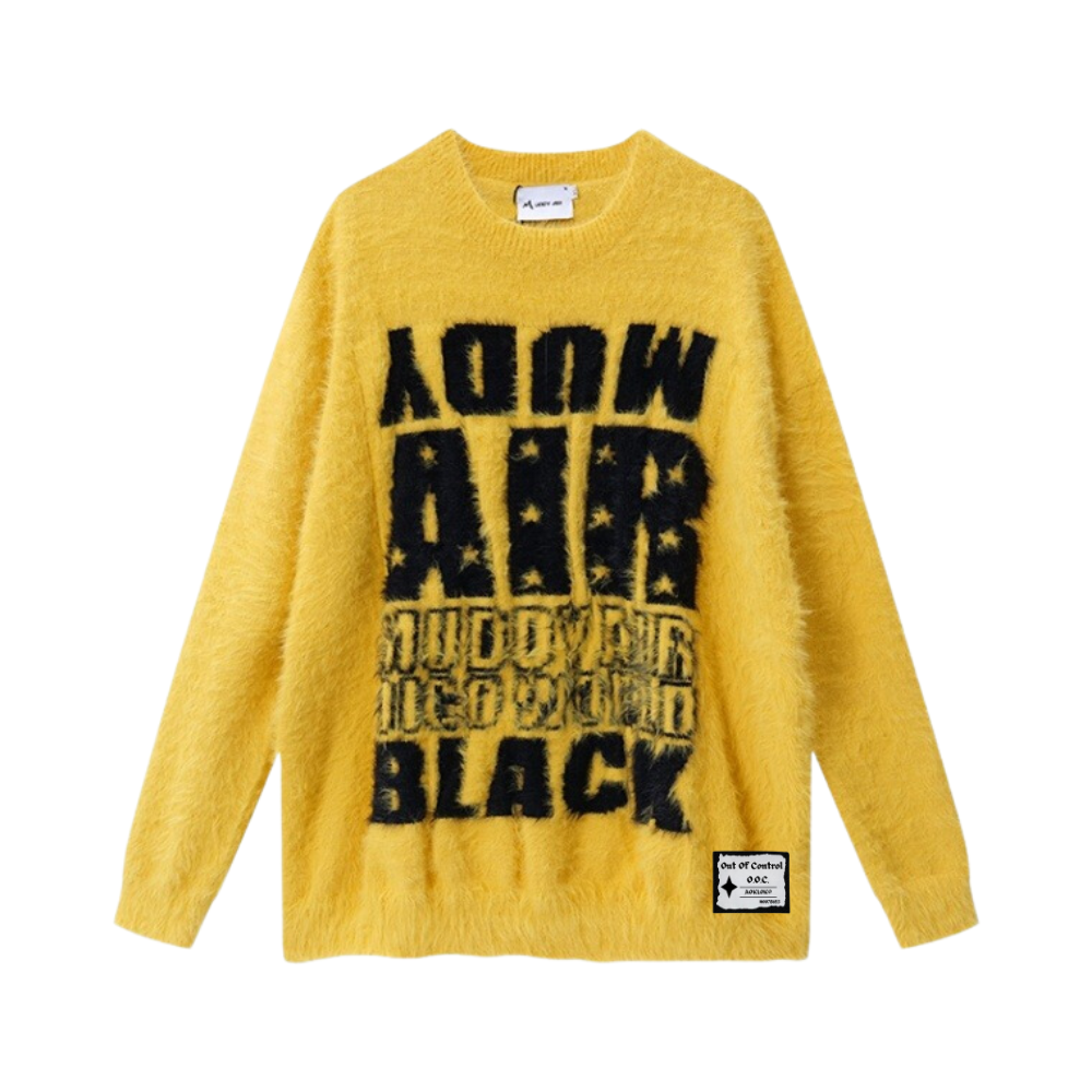 OOC' Vintage Soft Mink Loose Lettering Sweater