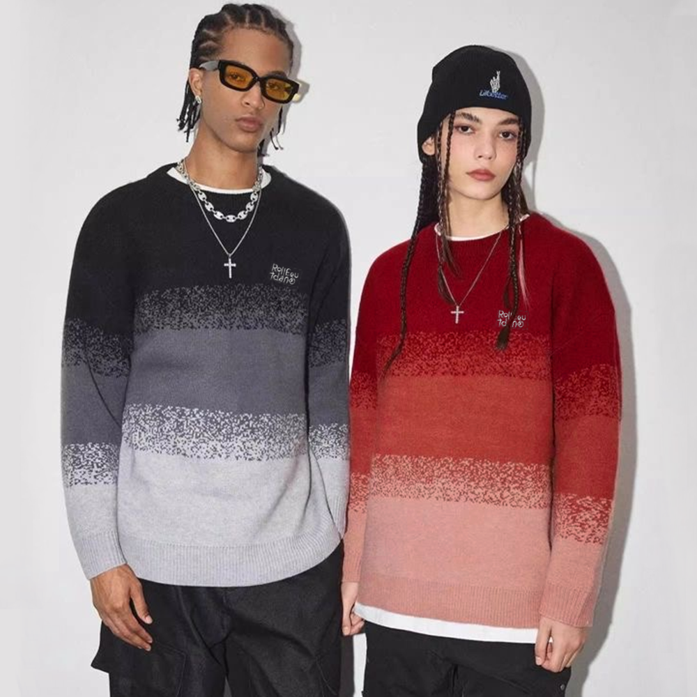Gradient crewneck sweater