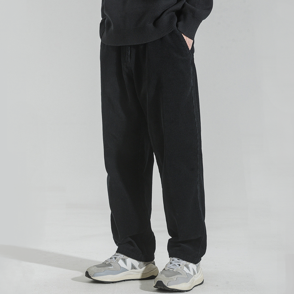 Retro Loose Straight Corduroy Sweatpants