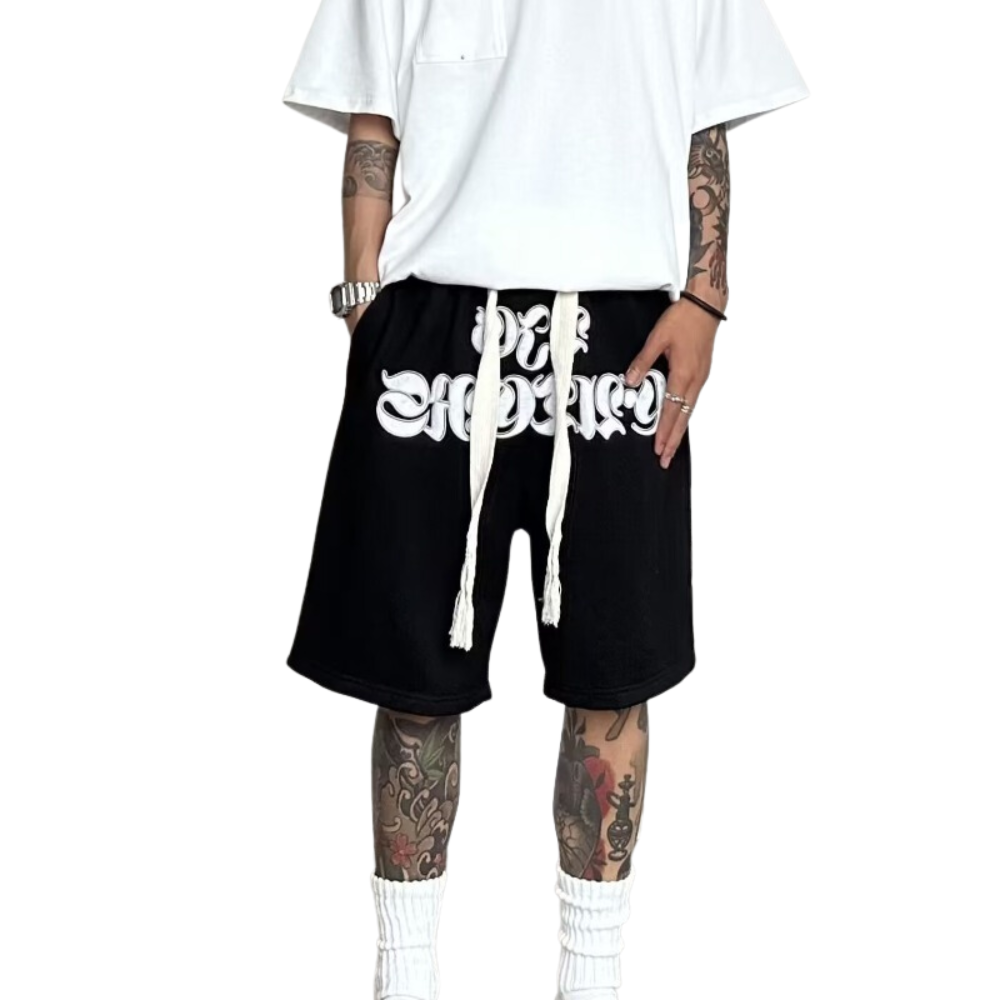 Athletic Versatile Gothic Letter Shorts