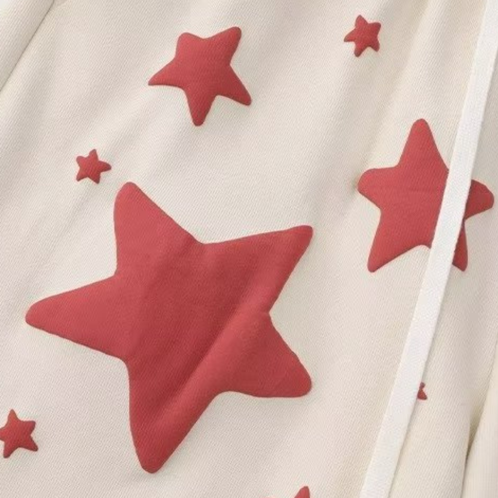 Retro Star Letter Foam Shorts