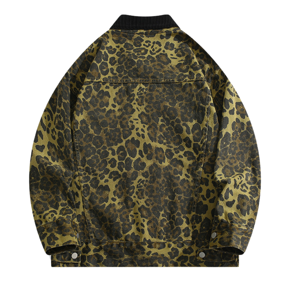 Trending Leopard Spot Denim Jacket