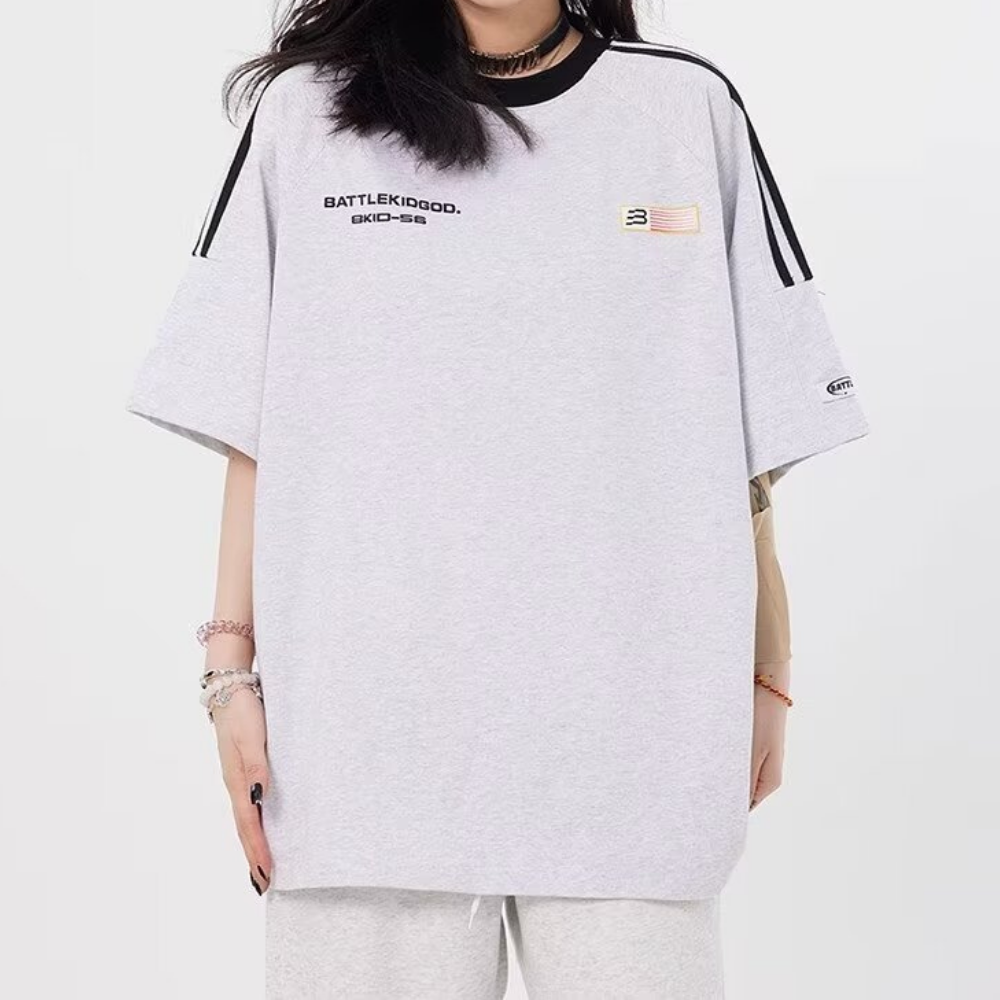 Retro Simple Raglan T-shirt