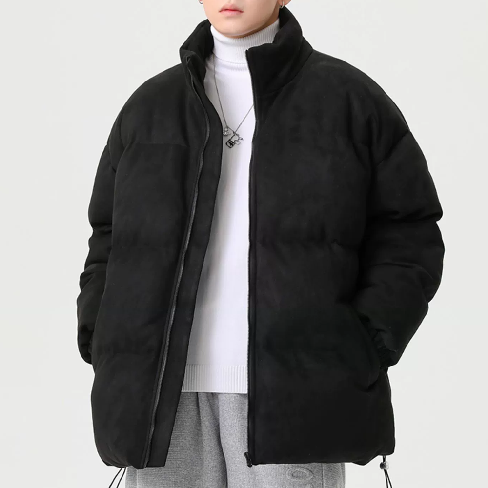 Casual Stand Collar Suede Warmth Coat