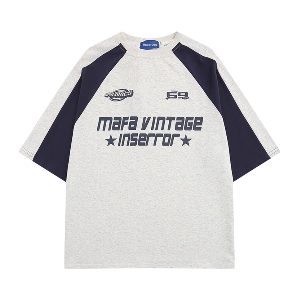 Retro All-match Color Contrast T-shirt