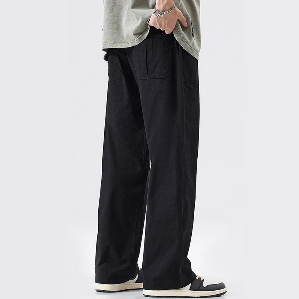 Japanese Straight Loose Workwear Cargo Pants