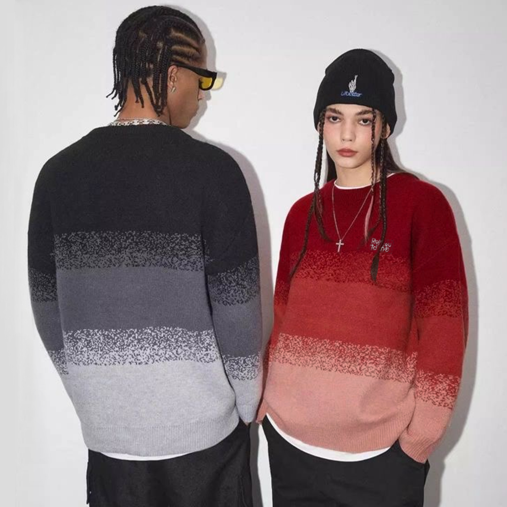 Gradient crewneck sweater
