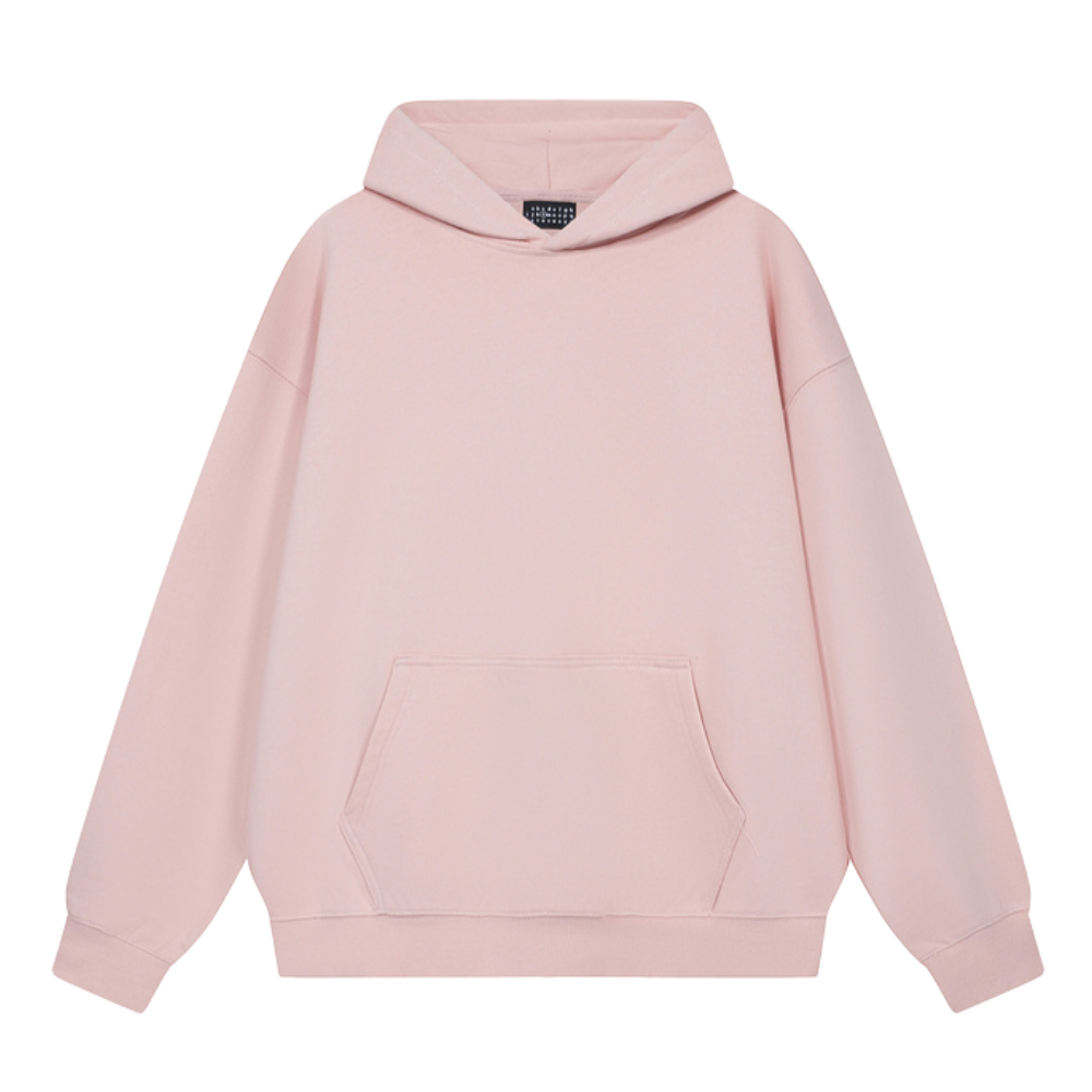 Solid Color No Drawstring Hoodie