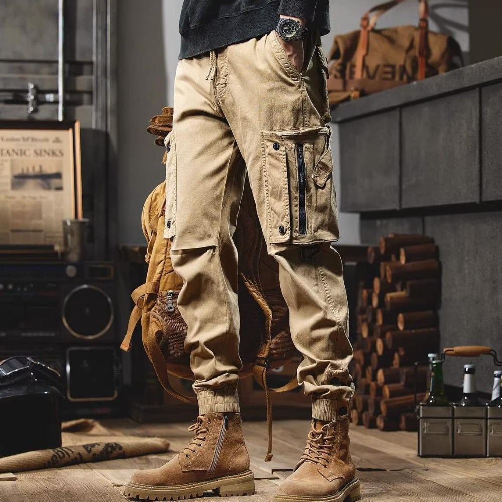 American Button Pocket Cargo Pants