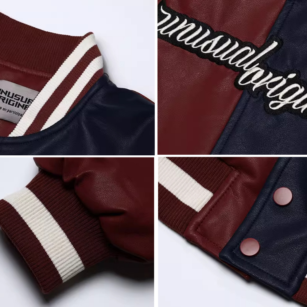 Design Letter Embroidered Baseball Jacket