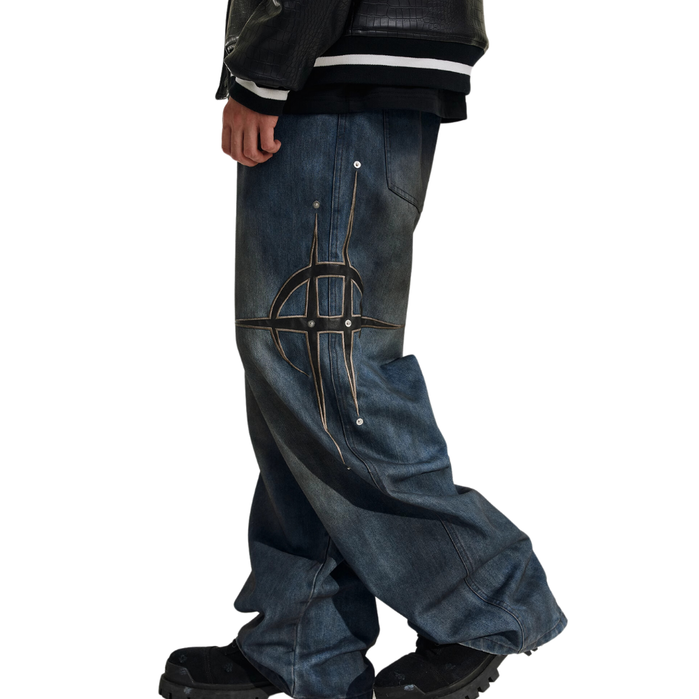 DF Heavy Studd Starburst Washed Jeans