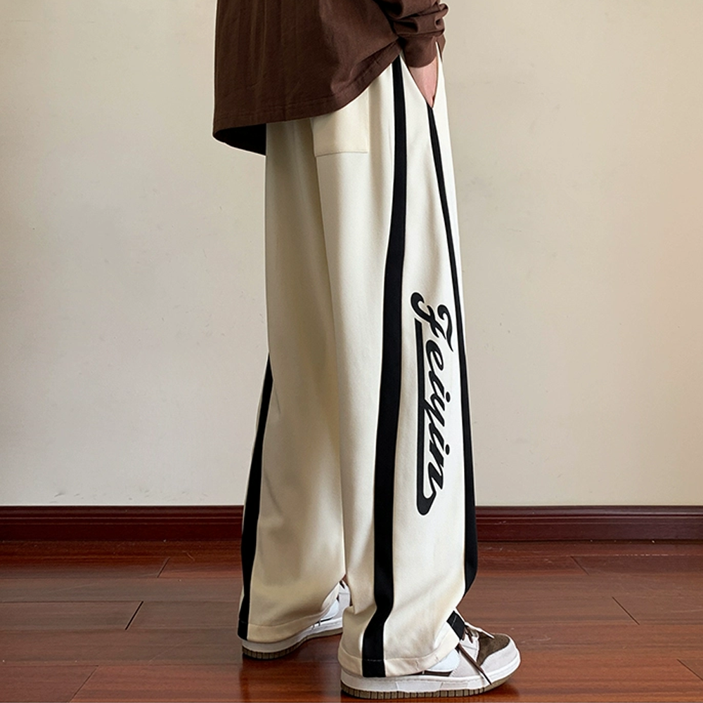 American Striped Lettering Leggings Sweatpants