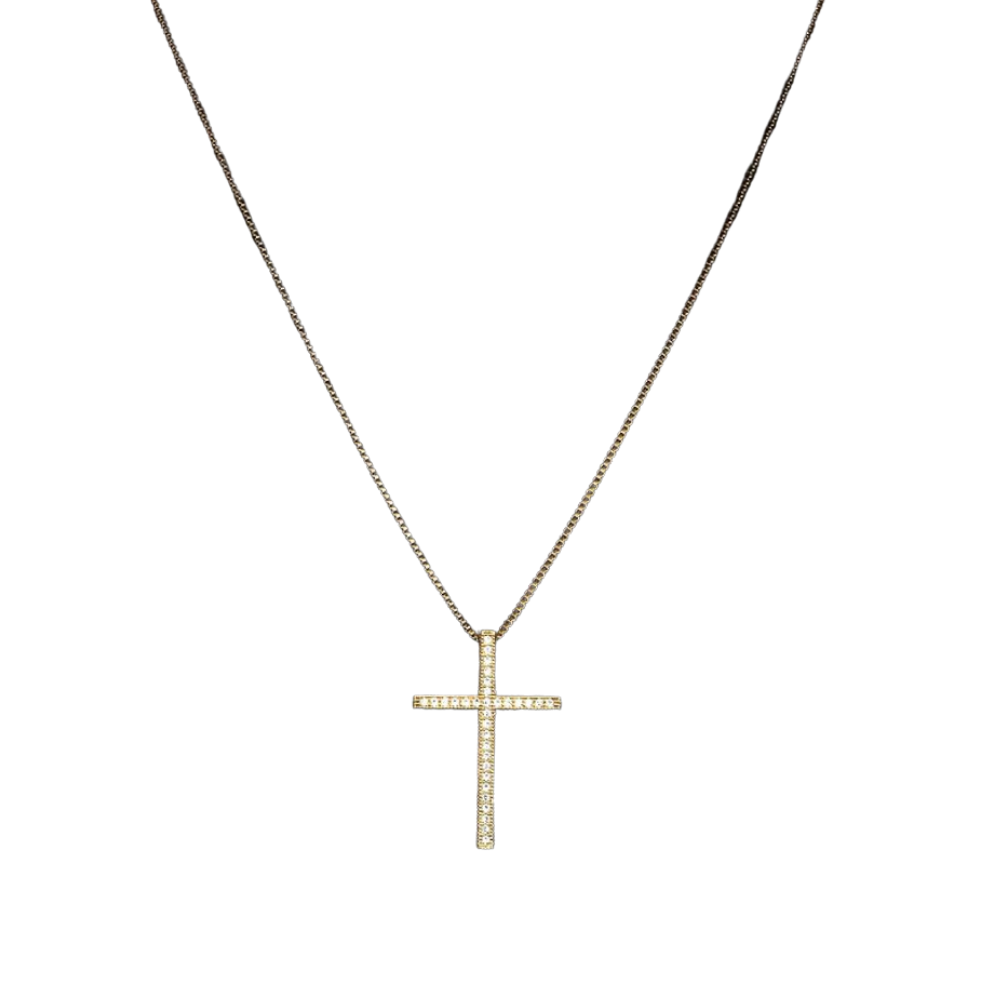 American Diamond Cross Necklace