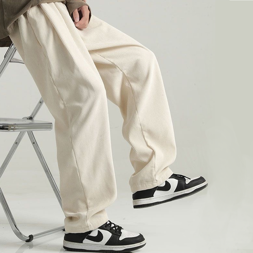 American Corduroy Straight Solid Color Sweatpants