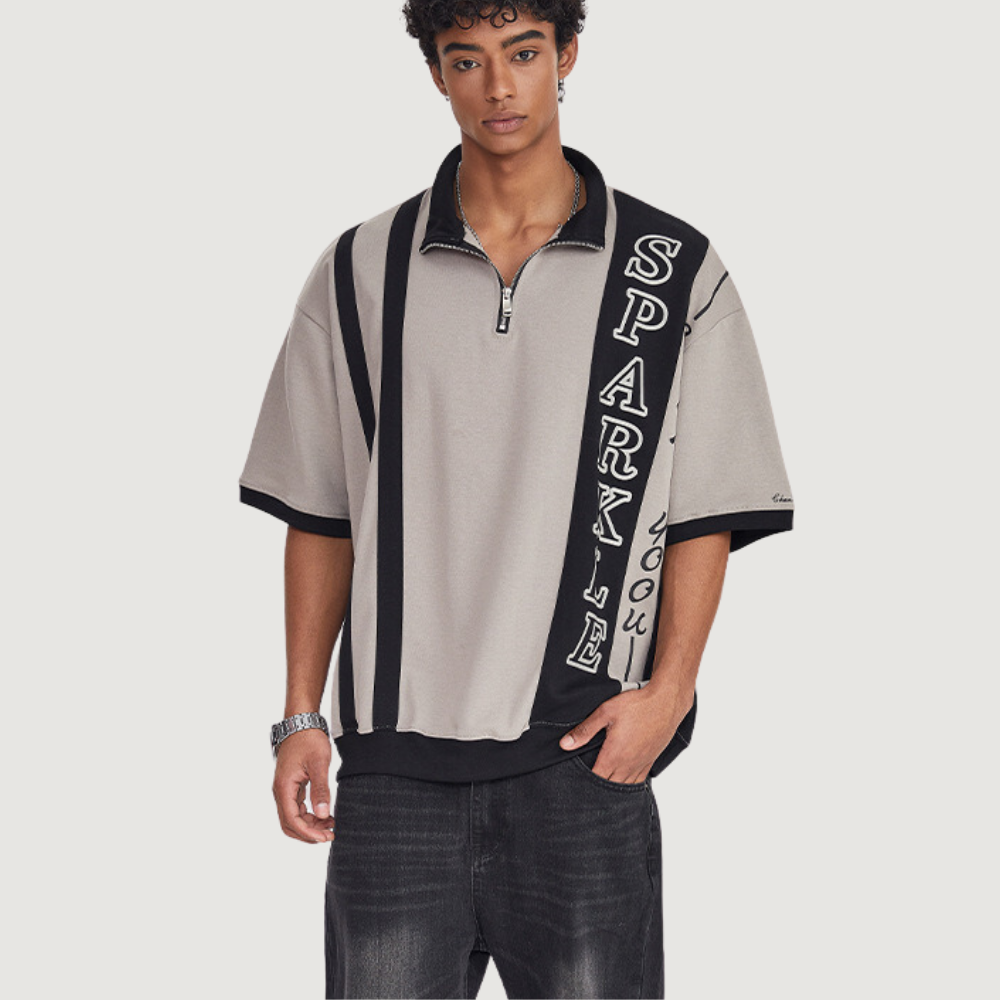Retro Half-Zip Polo Shirt