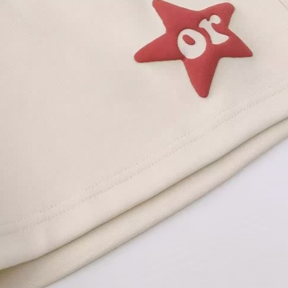 Retro Star Letter Foam Shorts