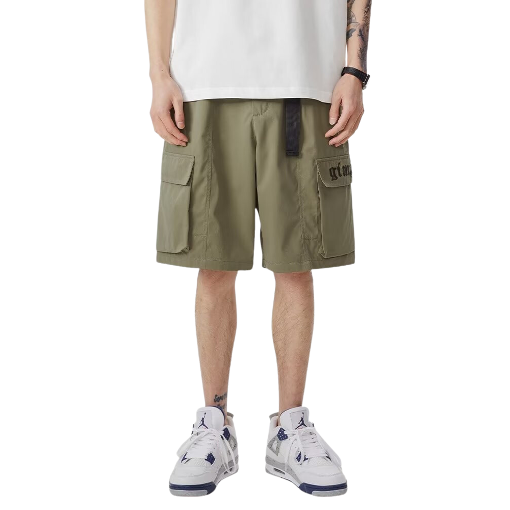 Japanese Solid Color Cargo Shorts