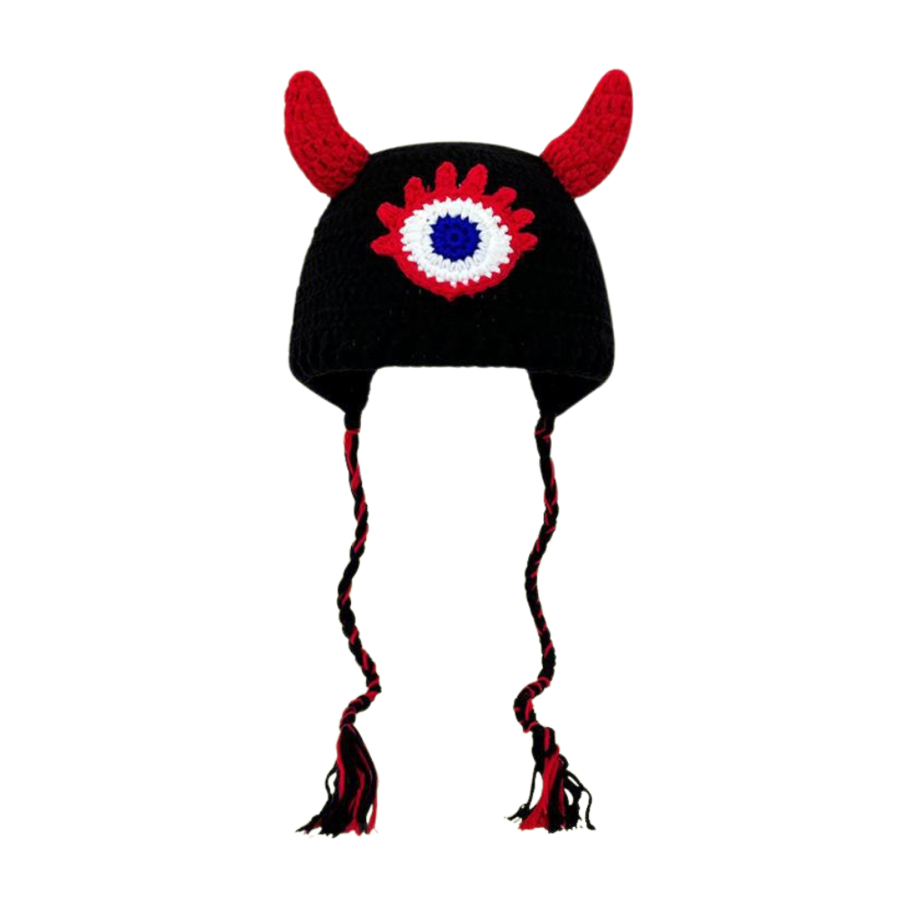 Funny Devil Horns Knitted Hat