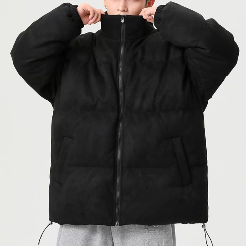 Casual Stand Collar Suede Warmth Coat