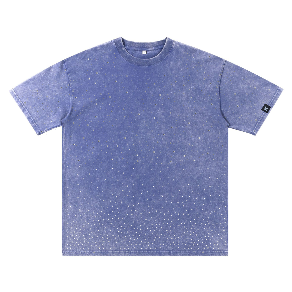 🔥LoopStone All Over Rhinestone Washed Tees