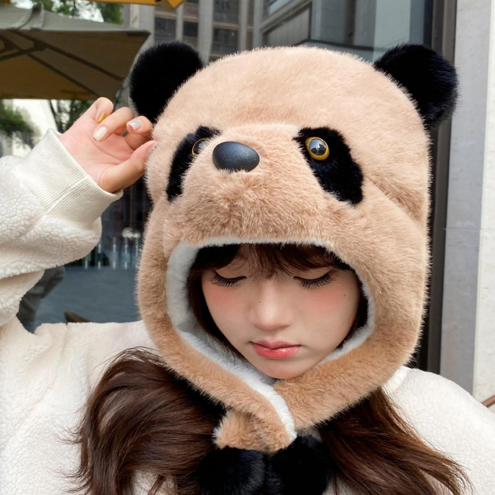 Panda Cycling Plush Hat