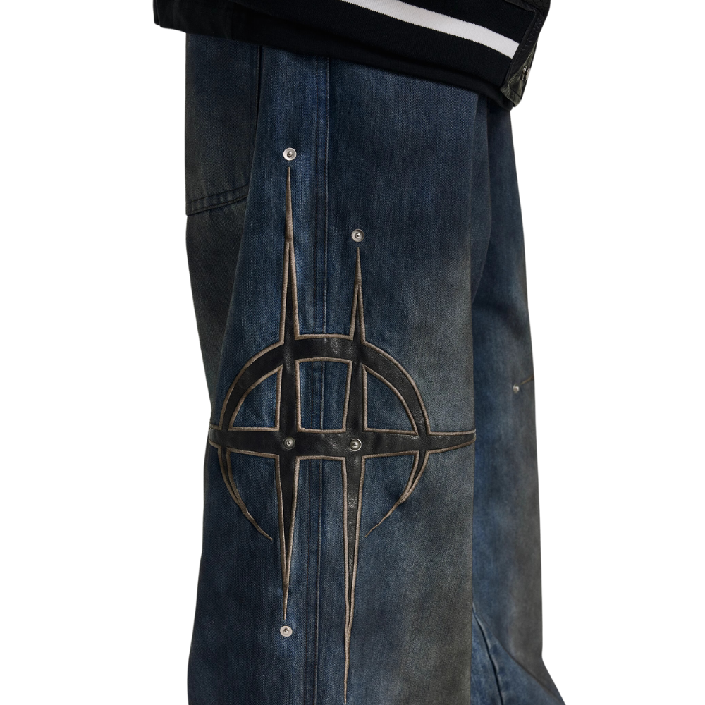 DF Heavy Studd Starburst Washed Jeans