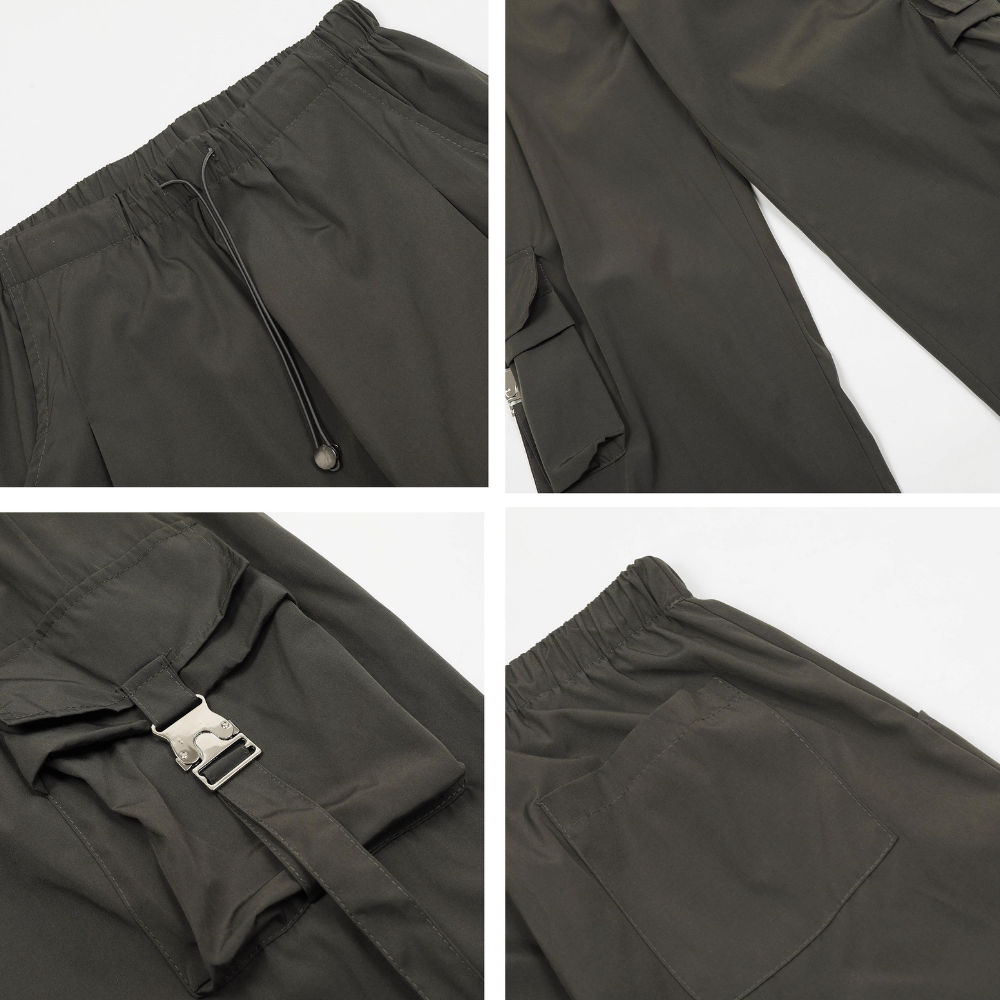 Lightweight Wide-Leg Cargo Pants