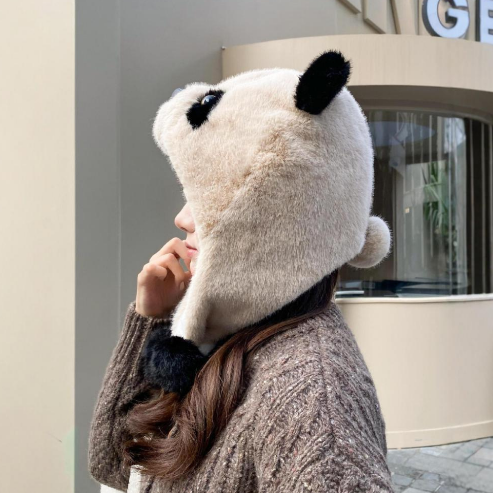Panda Cycling Plush Hat