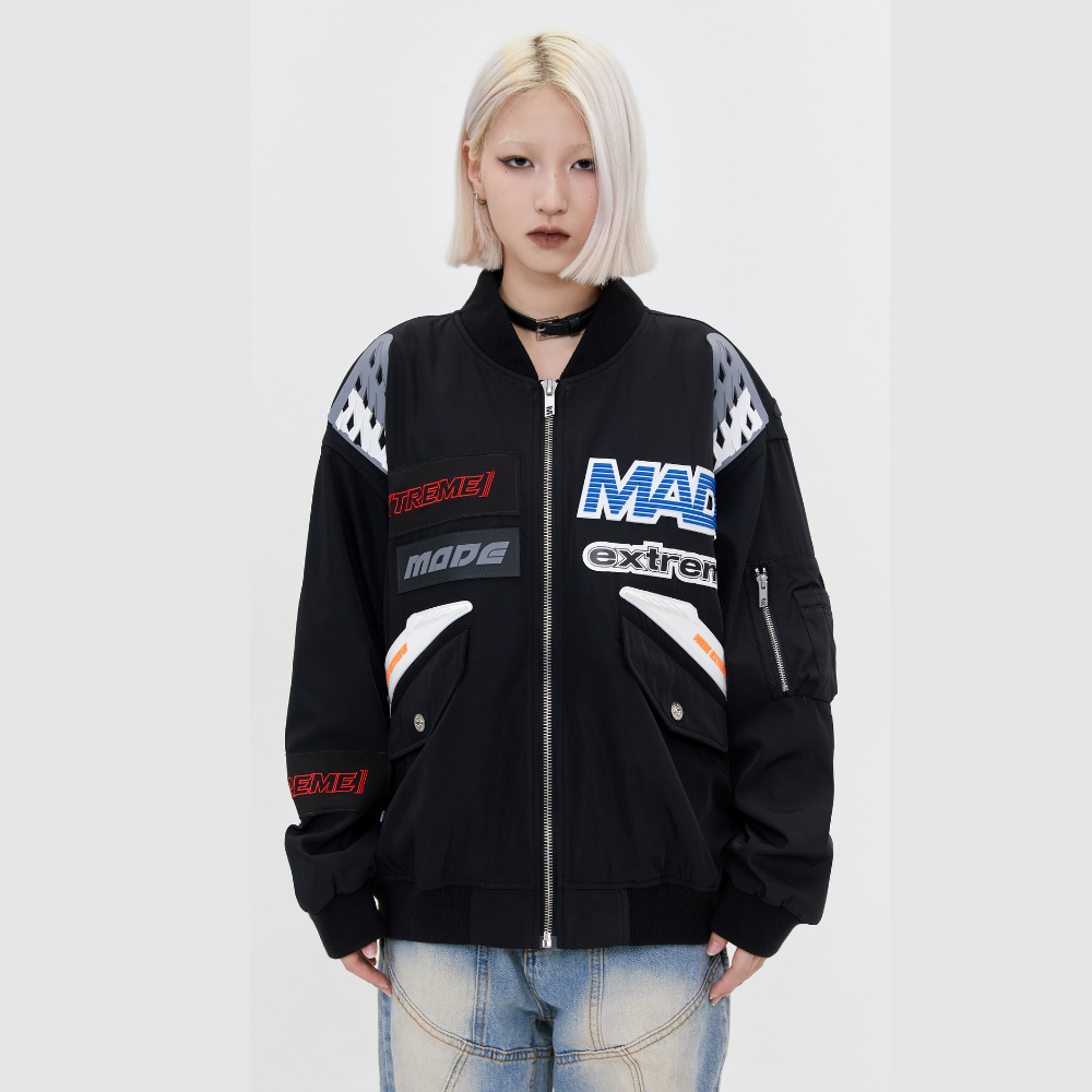 Motorcycle Style high street oxford cloth Jacket