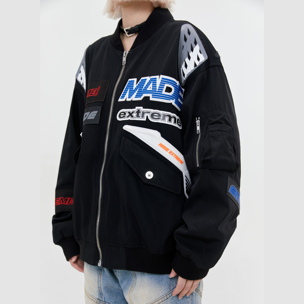 Motorcycle Style high street oxford cloth Jacket