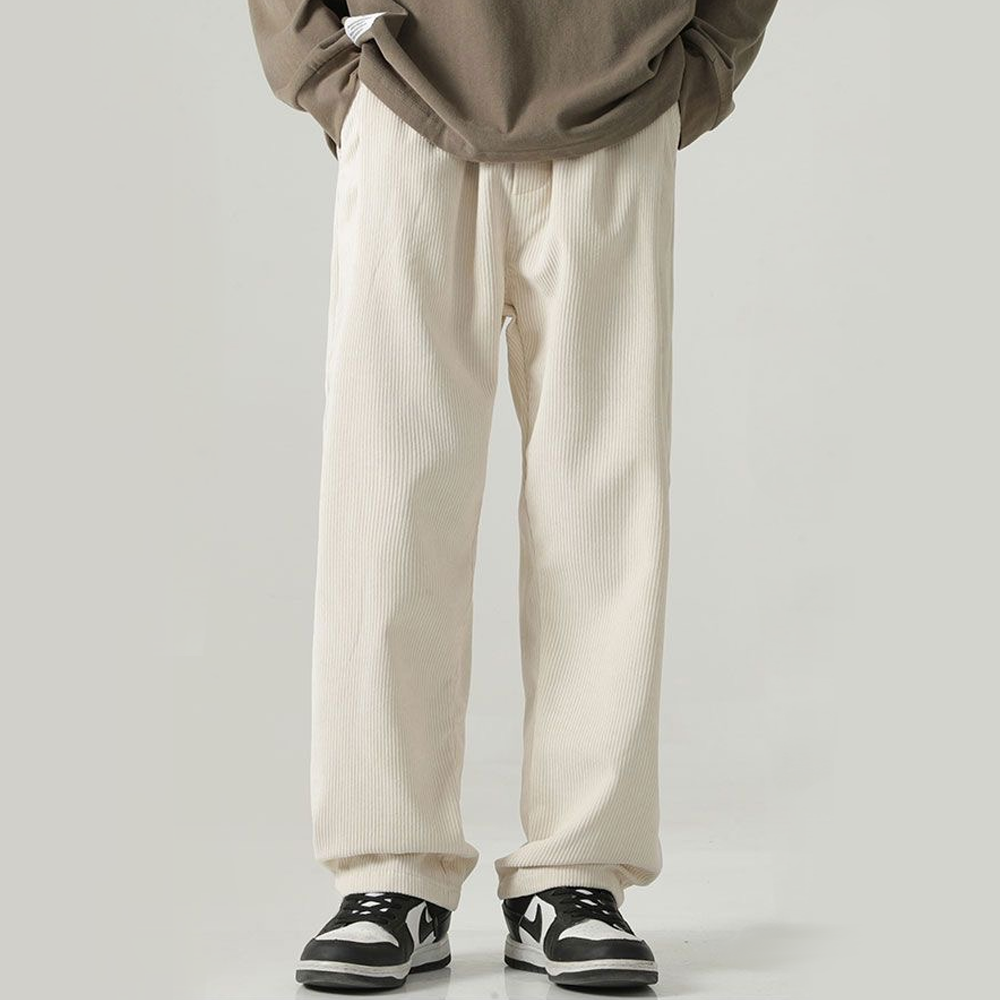 American Corduroy Straight Solid Color Sweatpants