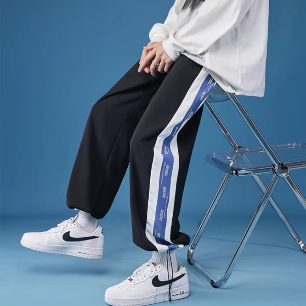 Classic Drawstring Stripe Sweatpants
