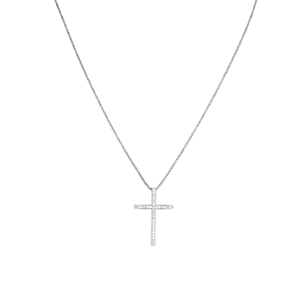 American Diamond Cross Necklace