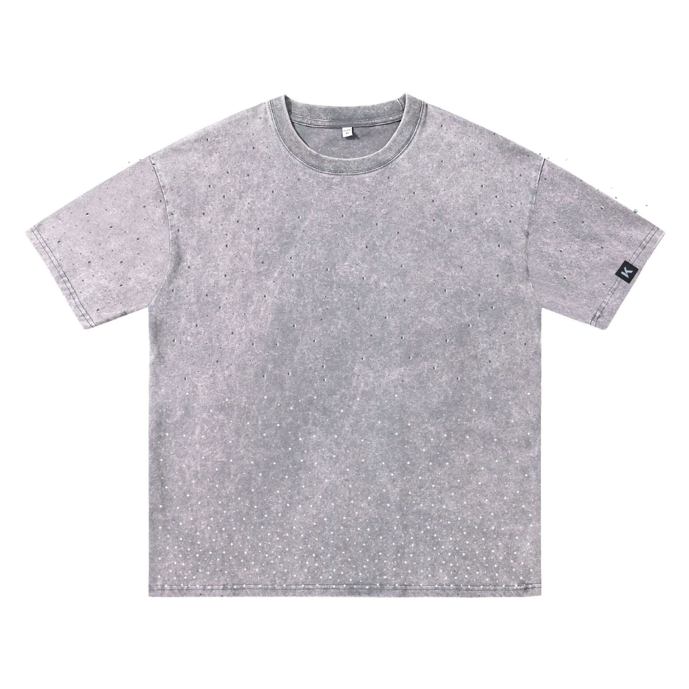 🔥LoopStone All Over Rhinestone Washed Tees