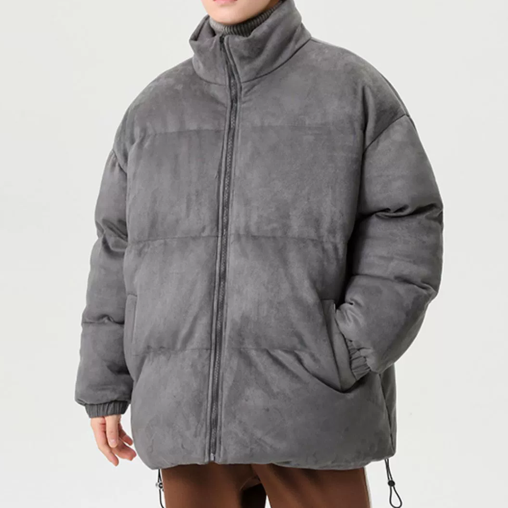 Casual Stand Collar Suede Warmth Coat