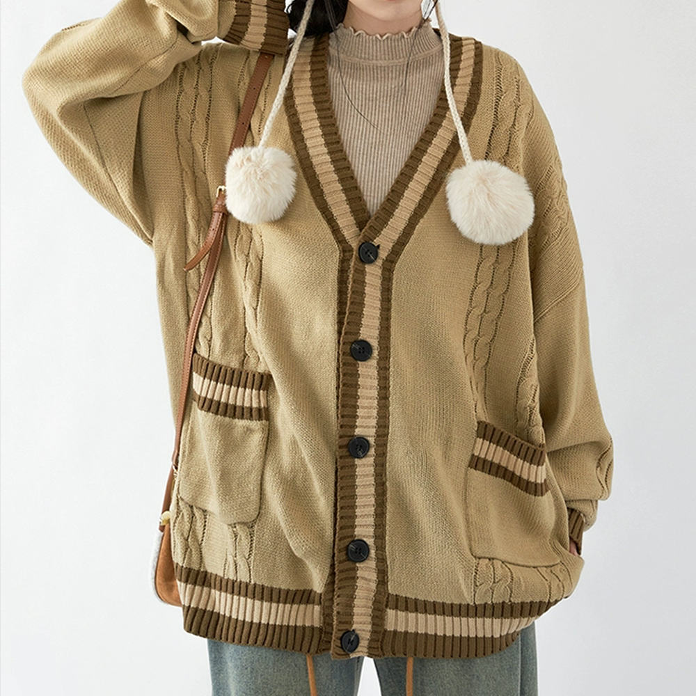 Simple Solid Color Cardigan Sweater
