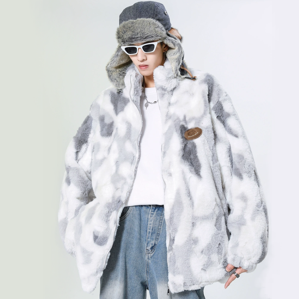 Japanese Embroidered Plush Thickened Fleece Coat