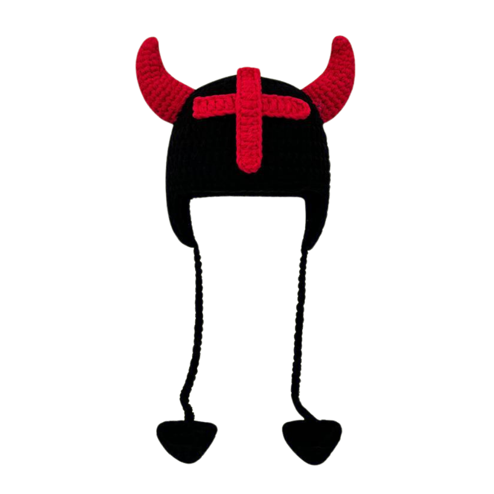 Funny Devil Horns Knitted Hat