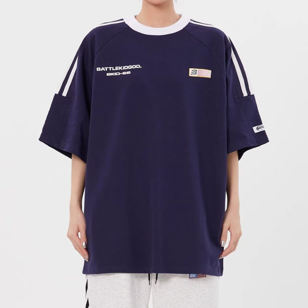 Retro Simple Raglan T-shirt
