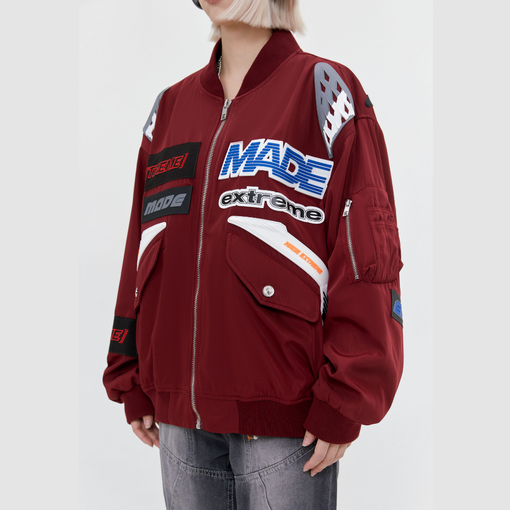 Motorcycle Style high street oxford cloth Jacket