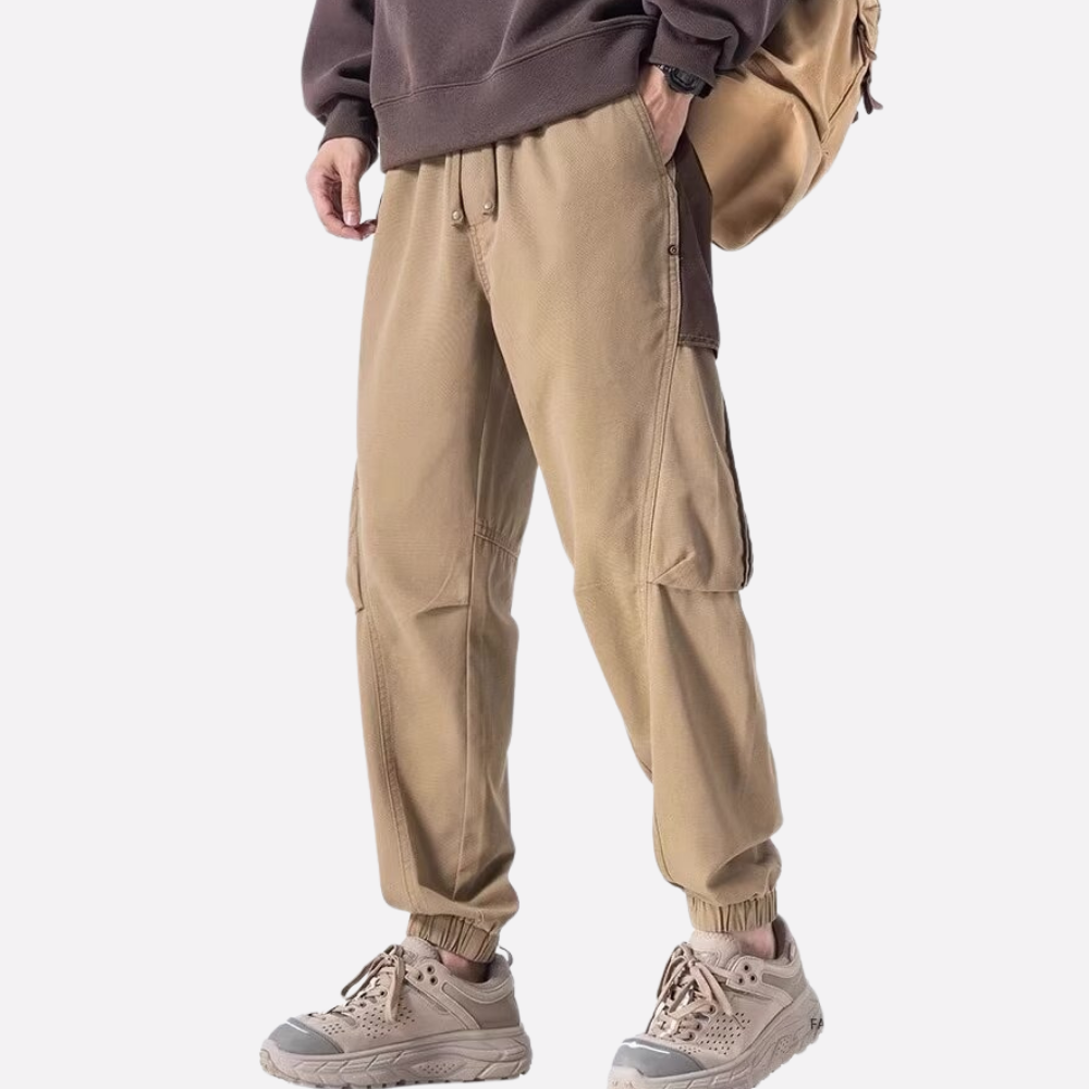 Japanese Contrasting Cargo Pants
